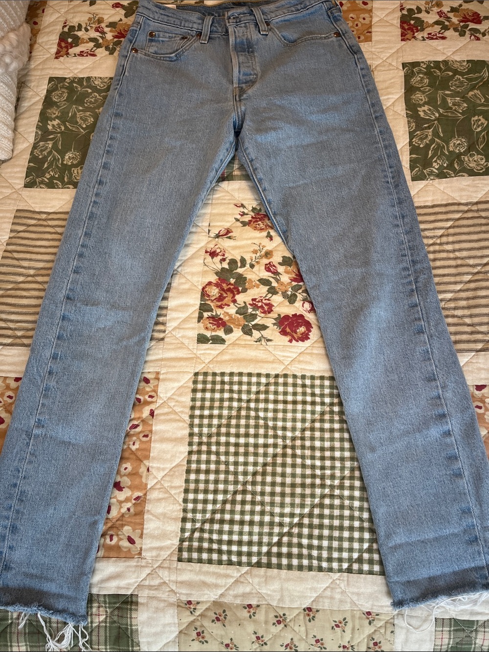 Light Wash Women’s 501 Straight-Leg Jeans W25 L28